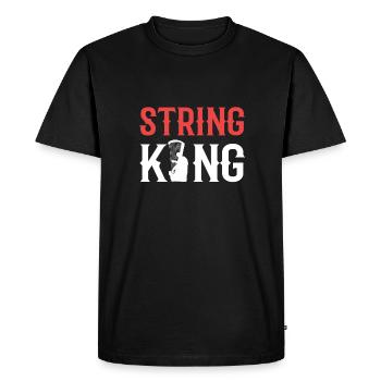 String King. Harpiste. Harpiste - T-shirt Premium bio Homme - noir - Devant - Nico (187cm)
