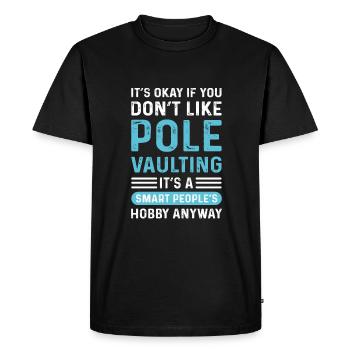 Saut à la perche. Saut en hauteur. Saut à la perche - T-shirt Premium bio Homme - noir - Devant - Nico (187cm)