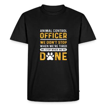 Aco. We don't stop when we're tired. - Men's Premium Organic T-Shirt - black - Front - Nico (187cm)