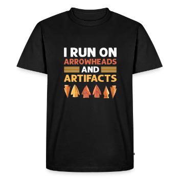 Je marche sur des pointes de flèches - T-shirt Premium bio Homme - noir - Devant - Nico (187cm)