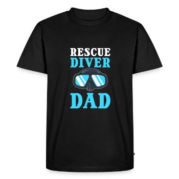 rescue diver dad. rescue diving - Men's Premium Organic T-Shirt - black - Front - Nico (187cm)