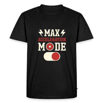 Mode d'accélération maximale activé. lanceur de disque. - T-shirt Premium bio Homme - noir - Devant - Nico (187cm)
