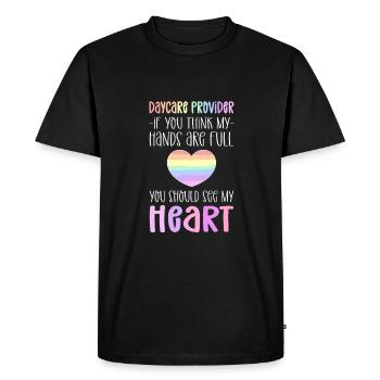 Appreciation of childcare. Providers of - Men's Premium Organic T-Shirt - black - Front - Nico (187cm)