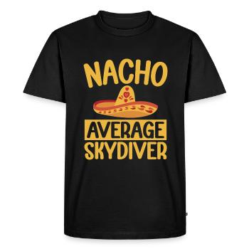 Nacho parachutistes moyens. - T-shirt Premium bio Homme - noir - Devant - Nico (187cm)