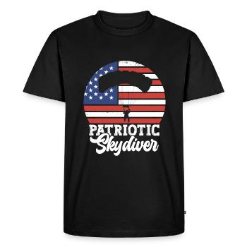 Parachutiste patriotique. États-Unis - T-shirt Premium bio Homme - noir - Devant - Nico (187cm)
