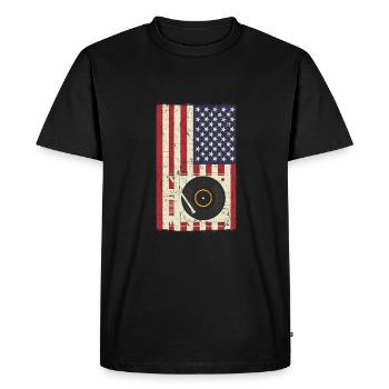 Collectionneur et collectionneur de LP américains - T-shirt Premium bio Homme - noir - Devant - Nico (187cm)