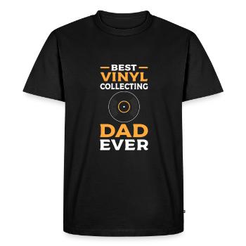 The best vinyl record-collecting father of all - Men's Premium Organic T-Shirt - black - Front - Nico (187cm)