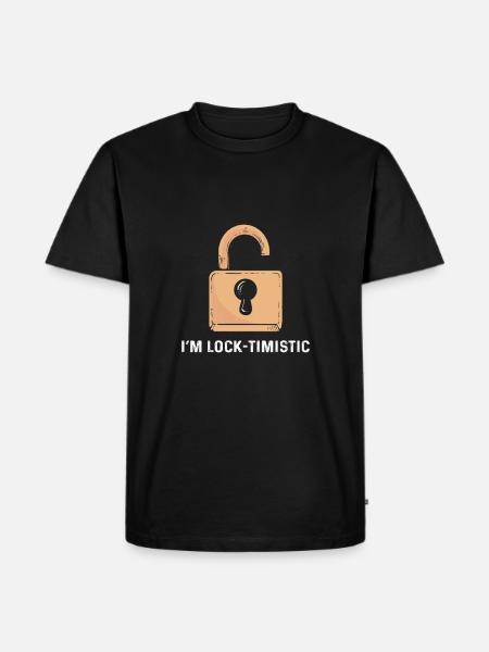 Ich Bin Lock-timistic. Schlösser Knacken. - Männer Premium Bio T-Shirt - Schwarz