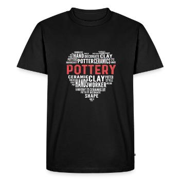 Make pottery. For potters, potters and ceramists - Men's Premium Organic T-Shirt - black - Front - Nico (187cm)