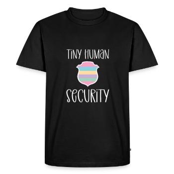 Minuscule reconnaissance de la sécurité humaine - T-shirt Premium bio Homme - noir - Devant - Nico (187cm)