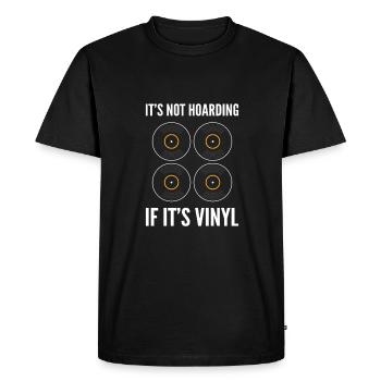 Collecting vinyl records is not hoarding - Men's Premium Organic T-Shirt - black - Front - Nico (187cm)