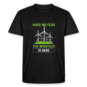Ne vous inquiétez pas, Windtech est là. Éolienne - T-shirt Premium bio Homme - noir - Devant - Nico (187cm)