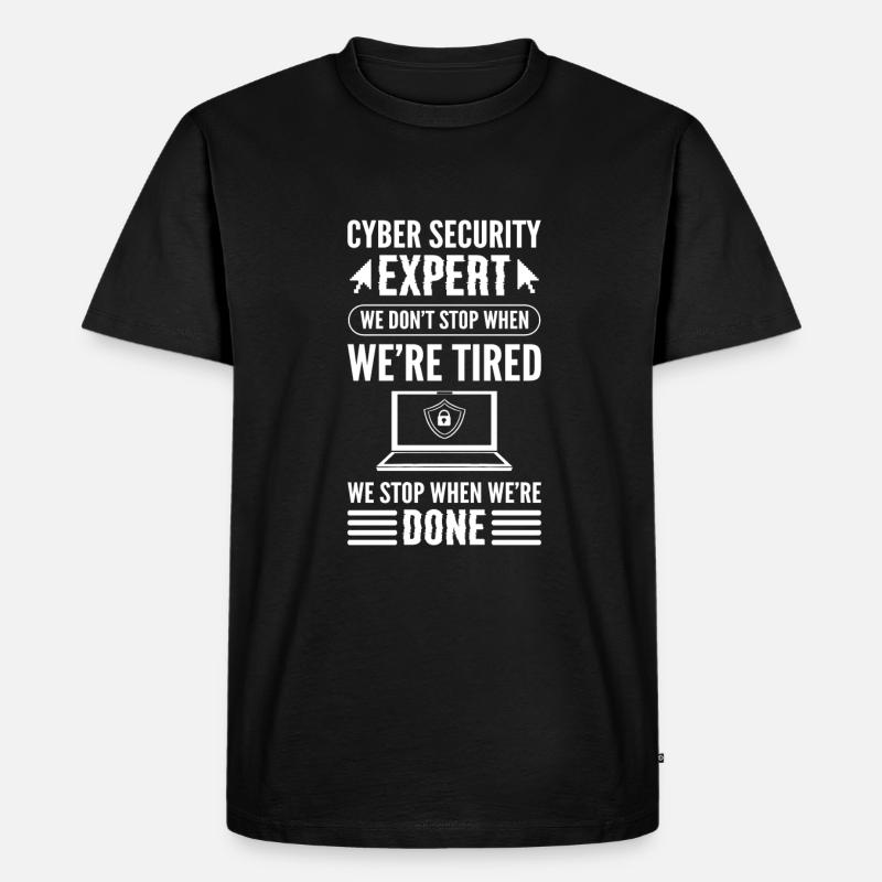 White Hat Hacker. Cyber-krieger. - Männer Premium Bio T-Shirt - Schwarz