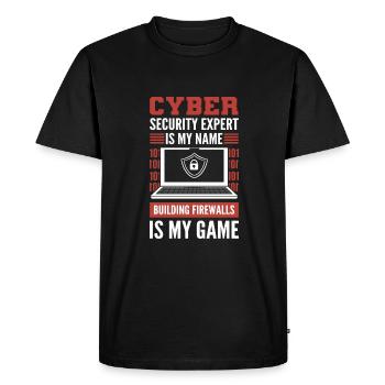 White Hat Hacker. Cyber warriors. - Men's Premium Organic T-Shirt - black - Front - Nico (187cm)