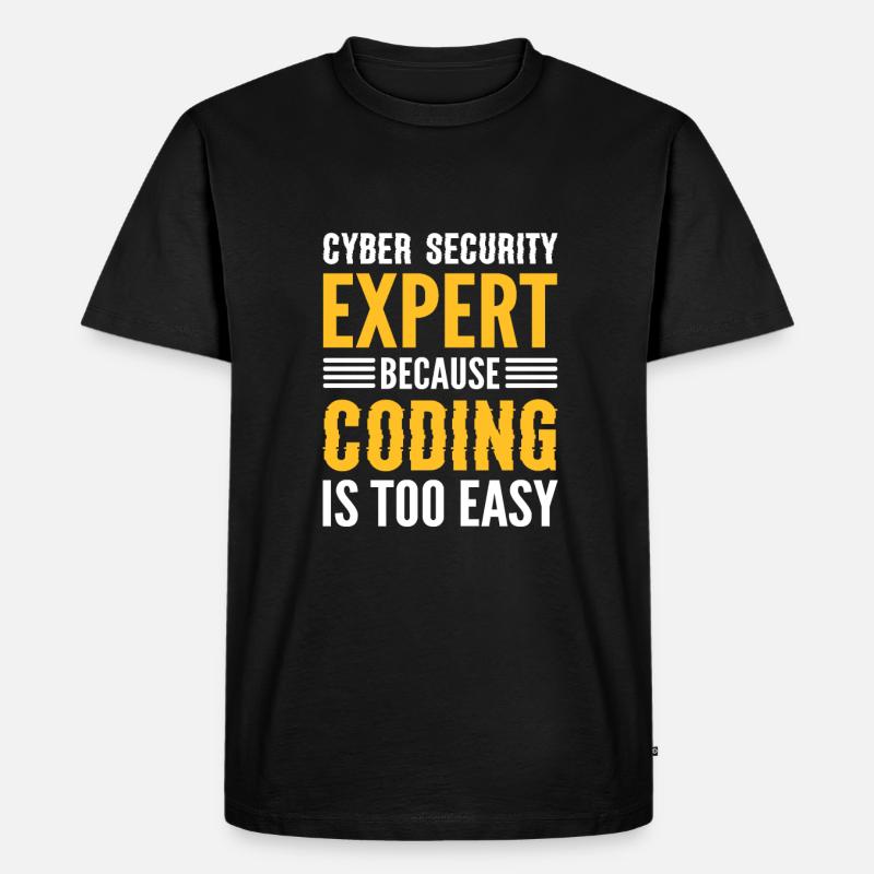 White Hat Hacker. Cyber-krieger. - Männer Premium Bio T-Shirt - Schwarz