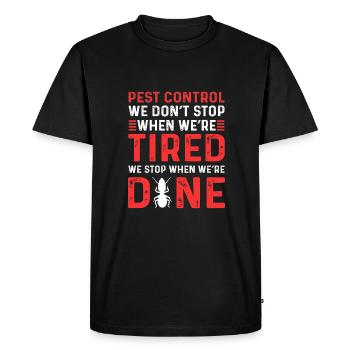 Pest Control Command. - Men's Premium Organic T-Shirt - black - Front - Nico (187cm)