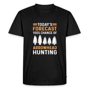 Arrowhead Collecting. 100% Chance Of Arrowhead - Men's Premium Organic T-Shirt - black - Front - Nico (187cm)