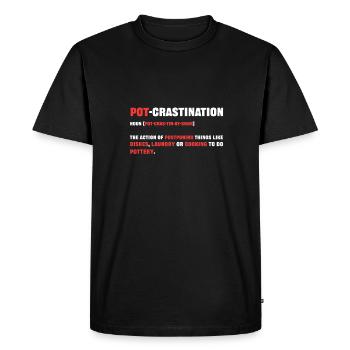 Pot crastination. Pottery - Men's Premium Organic T-Shirt - black - Front - Nico (187cm)