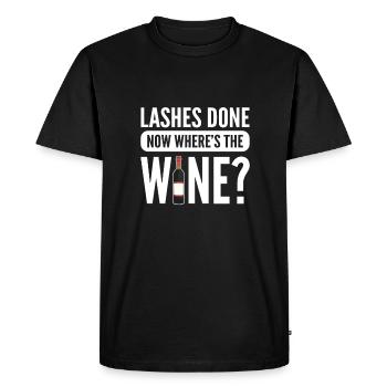 Les cils sont prêts. Où est le vin maintenant? - T-shirt Premium bio Homme - noir - Devant - Nico (187cm)