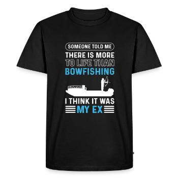 Fish fish fish -Bow hunter Fish - Men's Premium Organic T-Shirt - black - Front - Nico (187cm)