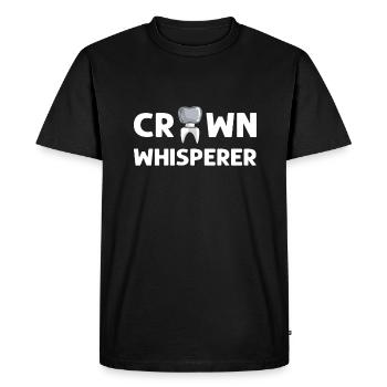 Crown Whisperer. Orthodontics Dentures - Men's Premium Organic T-Shirt - black - Front - Nico (187cm)