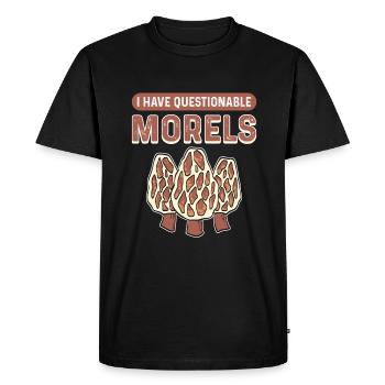 J’ai des morilles douteuses. Recherche de nourriture - T-shirt Premium bio Homme - noir - Devant - Nico (187cm)