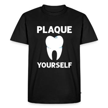 Place yourself. Orthodontics Dentures - Men's Premium Organic T-Shirt - black - Front - Nico (187cm)