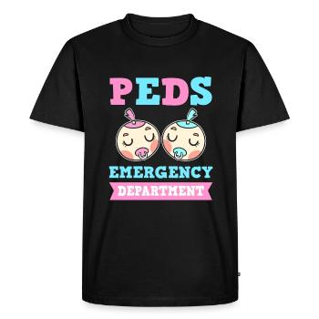 Salle d’urgence PEDS. USIN nouveau-né - T-shirt Premium bio Homme - noir - Devant - Nico (187cm)
