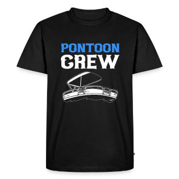 Pontoon crew for pontoon boating. - Men's Premium Organic T-Shirt - black - Front - Nico (187cm)