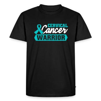 Guerriers du cancer du col de l’utérus. Sensibilisation à l' - T-shirt Premium bio Homme - noir - Devant - Nico (187cm)