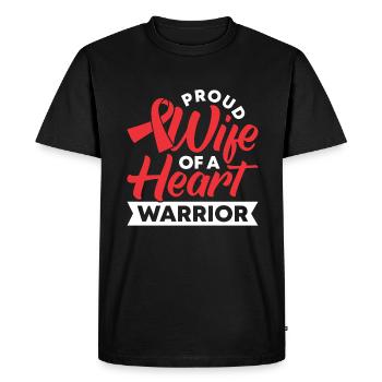 Fière épouse d’un guerrier de cœur. Conscience - T-shirt Premium bio Homme - noir - Devant - Nico (187cm)
