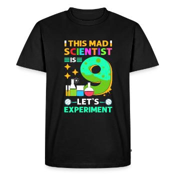 Ce savant fou a 9 ans. - T-shirt Premium bio Homme - noir - Devant - Nico (187cm)