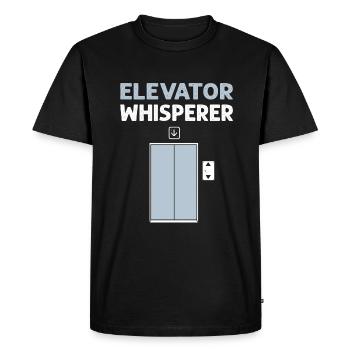 Elevator whisperer. Elevator mechanic elevators - Men's Premium Organic T-Shirt - black - Front - Nico (187cm)