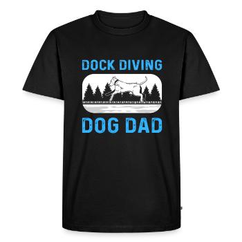 Dock Diving Dog Dad. Canin Sport Dog Dock Diving - Men's Premium Organic T-Shirt - black - Front - Nico (187cm)