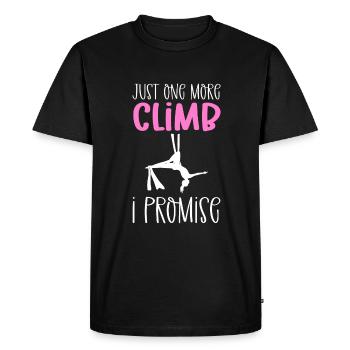 Encore une montée, promis. - T-shirt Premium bio Homme - noir - Devant - Nico (187cm)