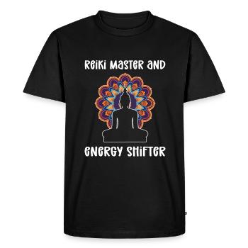 Maître Reiki - T-shirt Premium bio Homme - noir - Devant - Nico (187cm)