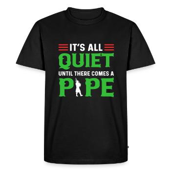 Tout est calme jusqu’au coup de sifflet. - T-shirt Premium bio Homme - noir - Devant - Nico (187cm)