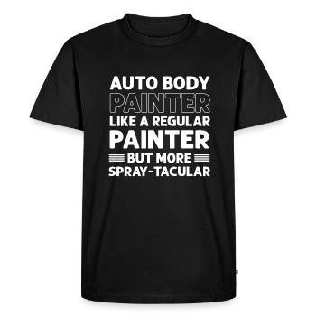 Car body painter: like a normal painter, but - Men's Premium Organic T-Shirt - black - Front - Nico (187cm)