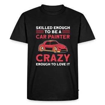 Peinture de voiture qui a assez d’expérience pour faire un - T-shirt Premium bio Homme - noir - Devant - Nico (187cm)