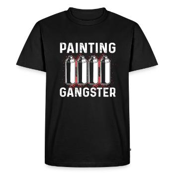Painting Gangster Automotive Details Body Painter - Men's Premium Organic T-Shirt - black - Front - Nico (187cm)