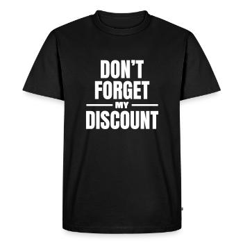 Pension de retraité drôle N’oubliez pas ma réduction - T-shirt Premium bio Homme - noir - Devant - Nico (187cm)