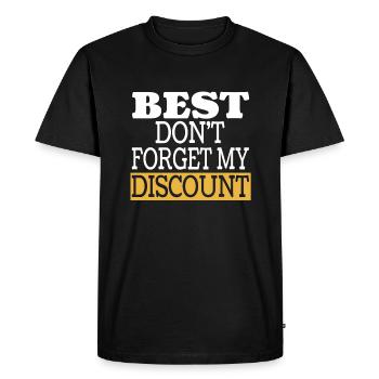 Pension de retraité drôle N’oubliez pas ma réduction - T-shirt Premium bio Homme - noir - Devant - Nico (187cm)