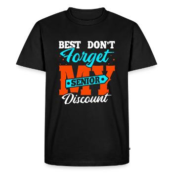 Pension de retraité drôle - T-shirt Premium bio Homme - noir - Devant - Nico (187cm)