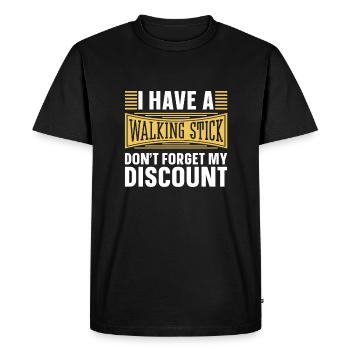 Pension de retraité drôle N’oubliez pas ma réduction - T-shirt Premium bio Homme - noir - Devant - Nico (187cm)