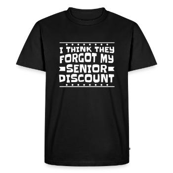 Humeur Pension des retraités - T-shirt Premium bio Homme - noir - Devant - Nico (187cm)