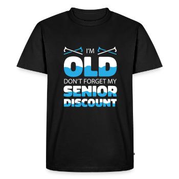 Pensioner pension funny - Men's Premium Organic T-Shirt - black - Front - Nico (187cm)