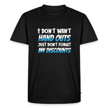 Pension de retraité drôle N’oubliez pas ma réduction - T-shirt Premium bio Homme - noir - Devant - Nico (187cm)