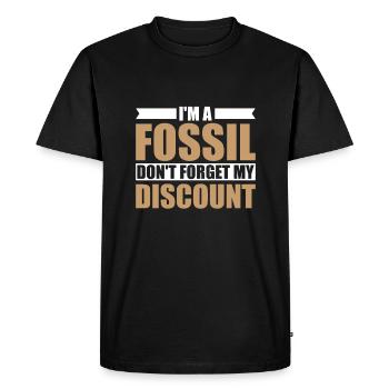 Pension de retraité N’oubliez pas ma réduction - T-shirt Premium bio Homme - noir - Devant - Nico (187cm)