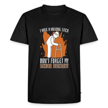 Pension de retraité drôle - T-shirt Premium bio Homme - noir - Devant - Nico (187cm)