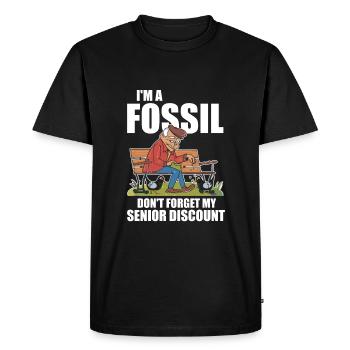 Pensioner Pension Dont Forget My Senior Discount - Men's Premium Organic T-Shirt - black - Front - Nico (187cm)